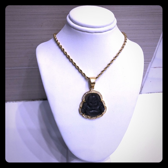 Jewelry - Smile Buddha Pendant With Rope Chain